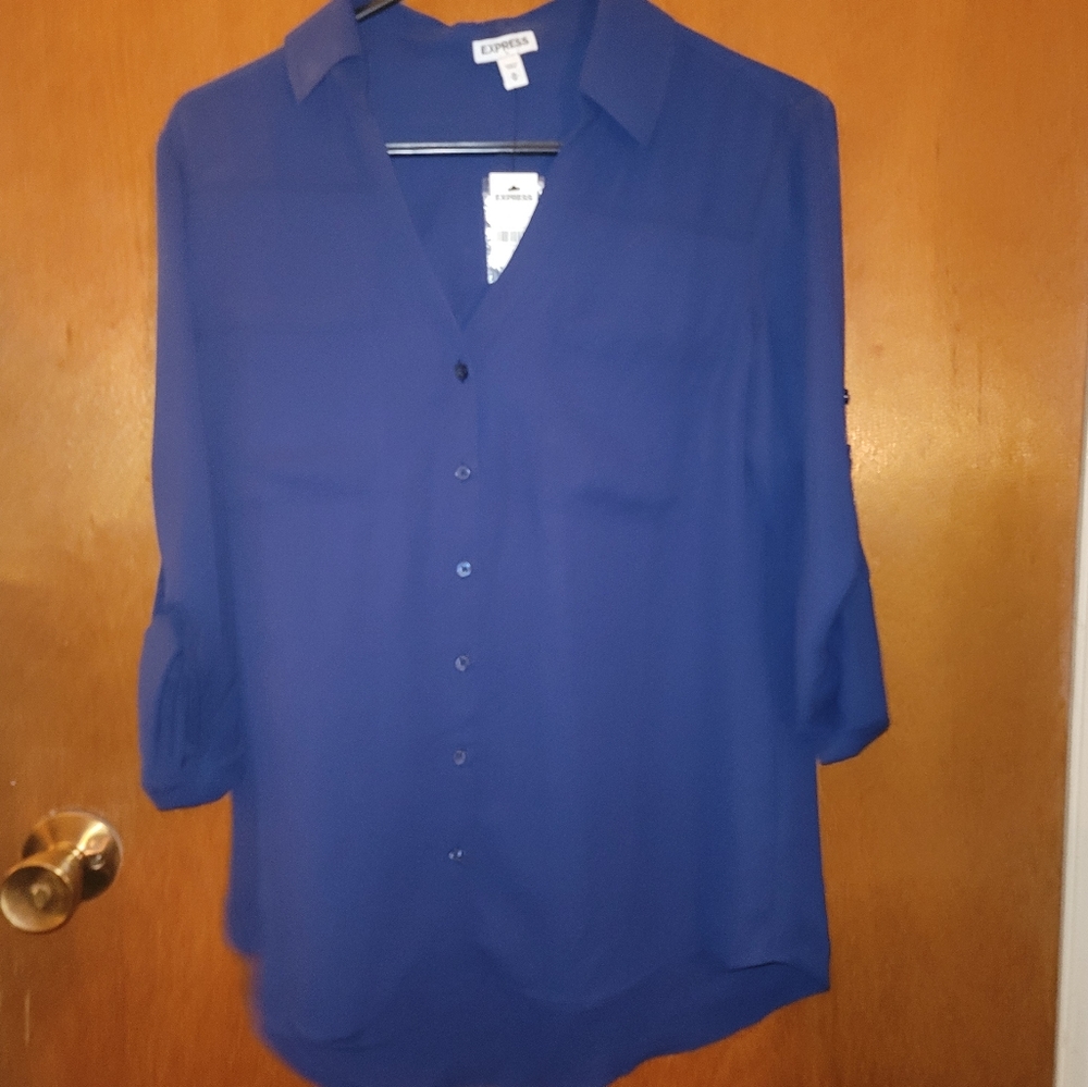 Express Button-Up Blouse